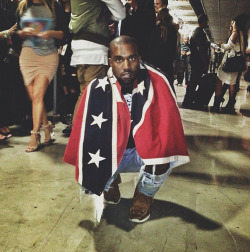yeezusquote:    “React how you want. Any energy you got is good energy. You know the confederate flag represented slavery in a way – that’s my abstract take on what I know about it. So I made the song ‘New Slaves.’ So I took the Confederate