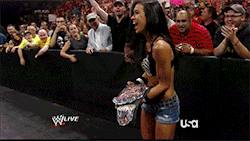 hiitsmekevin:  I missed her skip  This Raw is too much!!! I&rsquo;m so happy AJ is back!