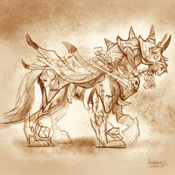 azerothin365days:  The Scourge - Fierce companion* **  “The famous steed of Arthas Menethil, who serves its master in life and in death. Riding him is truly a feat of strength.” _ingame note * Invincible to some privileged, invisible to others who