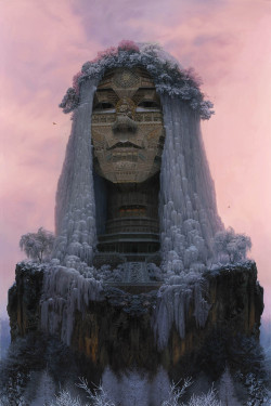 hallease:  crossconnectmag:  Portraits of Chinese Rockstars Imagined as Monumental Temples by DU Kun Chinese artist DU Kun  has long harbored a reverence for music and rockstars. A musician  himself, the Beijing-based painter is awed by the creation of