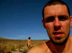 I found this old pic of me and my buddy in the desert. That&rsquo;s me in the back round naked like always.
