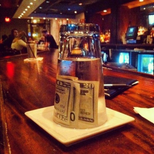 Some tip for the waiter