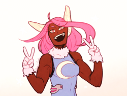 phenixfarts: Have you ever seen a woman so beautiful you started crying? listen i am here 100% for pink and blue Miruko 