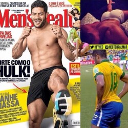 hec:  Givanildo Vieira de Souza mejor conocido como “Hulk” en la portada de Men’s Health brasileña de este mes ¿Será que el delantero es el Nicki Minaj de la selección de Brasil? 