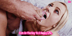 sissybitsandclits:  Ingesting cum will always make you smile. Guaranteed. Start with your own thin cummies, then work your way up to creamy Alpha semen.