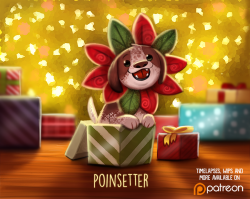 cryptid-creations: Daily Paint 1487. Poinsettier by Cryptid-Creations  Time-lapse, high-res and WIP sketches of my art available on Patreon (: Twitter  •  Facebook  •  Instagram  •  DeviantART   