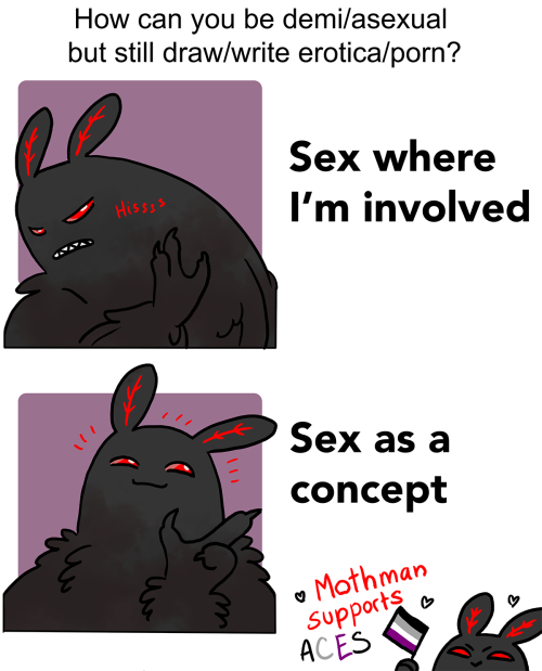 jmercedesd: secondlina:   I drew this very specific ace artist meme with Mothman because I wanted to feel some happiness specific to me. YES 