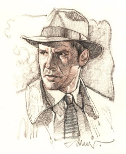 brianmichaelbendis:  Indiana Jones by Drew Struzan