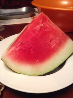 This watermelon was so fucking good I moaned when I took the first bite