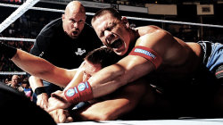 fishbulbsuplex:  John Cena vs. The Miz  Uh Steve? Is this &ldquo;wrestling&rdquo; move not illegal!? Well I guess The Miz wants it just as bad then