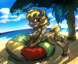 atryl:  alumx:  30 min challenge, atryl’s oc - Beach Ball It kinda sucks to know that one of his blogs is down now :I  Tumblr knows how to make life inconvenient.  I really like the lighting, thank you for participating :3  C: