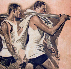 Rowers, 1923 Regatta Cover, J. C. Leyendecker by The Happy Rower 