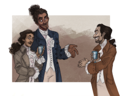 spookydraws:  Look Hamilton finally found some friends 8v8 pretend JOHN CENA HERCULES MULLIGAN is out of frame punching a cloud or something I don’t know @linmanuel​ i’m sorry man  