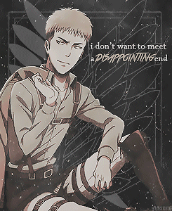 bertholdts:    Jean's transformation from trainee to Scouting Legion member  yyatogamis asked: Jean or Makoto  