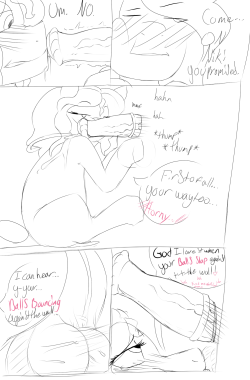 murderousart:  B-day comic for nips Page 1/? @mcsweezy Its fetish time~   THATS LEWDbut also pretty damn unf like damnnever stop drawing boner inducing stuff yo