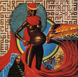 Miles Davis - Live Evil cover art by Mati Klarwein. Album art like this makes me think that illustration is the way to go, though I love photos of the artists.