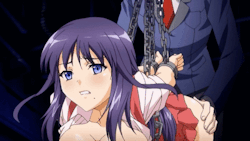 bishoujohentai:  hentai clip - gif animation - doggy style sex on pretty girl that is chained up - too bad her tits are not shown because bouncing boobs are great 