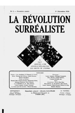 Covers of La Révolution Surréaliste No. 1 &amp; 2, 1924-25
