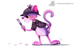cryptid-creations:  Daily Paint #1042. Pink Panther by Cryptid-Creations  Time-lapse, high-res and WIP sketches of my art available on Patreon (: 