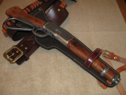 gunrunnerhell:  Mare’s Leg This isn’t a cut down lever action rifle, they are classified as a pistol because they are assembled as such. There are generally two commercial versions available; one from Rossi called the Ranch Hand and the other from