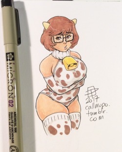 callmepo: JINKIES! I’m a Cow-girl!  - Velma Cowbell.  [Visit my Ko-fi and buy me a coffee some markers if you like my tiny doodles and want to see more!]   