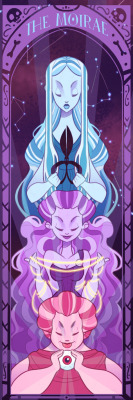   So this is something new I am just tried and I think I might start doing Greek Themed Bookmarks ( Myths, Gods and Goddesses, creatures) SO this is THE MOIRAE bookmark!  If there is one in particular you might want let me know :D, just has to be from