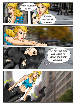 Kate Five vs Symbiote comic Page 179The epic smackdown continues on the streets of New York! Ohmega seemed top have pissed off Centennia!Centennia appears courtesy of cosmicbeholder
