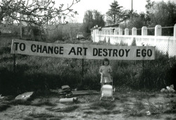 neo-catharsis:Ben Vautier, To Change Art Destroy Ego, 1965