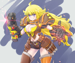 thekusabi:  Yang Xiao Long with an altered design created by Minoru Kawakami, author of the light novel series Horizon in the Middle of Nowhere. By いえすぱ 