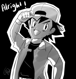 j-dana:  My fan art of Ash Ketchum from the classic Pokemon series.  Personally, I love this version of him. http://j-dana.tumblr.com/Also found on my Twitter: https://twitter.com/StarBlossomJ