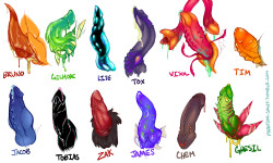 phantom-smut:  Made a handy dandy OC dick reference line up! These are mostly all monster dicks, but there are a few aliens, robots, and ghosts in there as well~ *dicks not drawn relative in size to eachother 