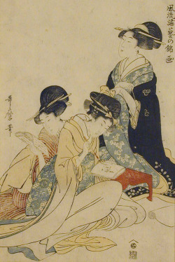 centuriespast:  Kitagawa UtamaroJapanese, 1753 - 1806 A Brocade Picture of the Elegant Arts, Edo Period (1600-1868)Japanese Print Memorial Art Gallery 