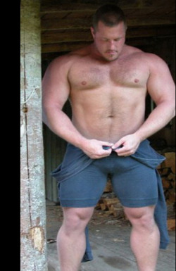 thebigbearcave:  The Brett Akers “at the cabin” set (and union suit RAWR!)