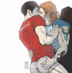 kala-fiorek:  scandalsavagefanfic: kala-fiorek:  good morning   ♥ No2 | No1[accidentally] Jayson has a thing for Roy’s hair. Do they have matching tattoos on their left forearms?!?!?   Yes. They do. :)