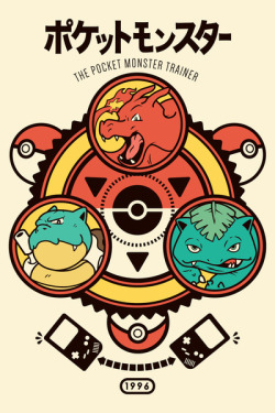 dotcore:  Pocket Monsters.by Adam Rufino. Available on Society6.