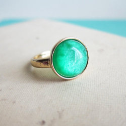 Green Ring Gold Plated Modern Jewelry The Great by Jewelsalem on We Heart It. http://weheartit.com/entry/63815132/via/jewelsalem