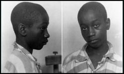 hidden-quest82:  ngolela:  &ldquo;In a South Carolina prison on June 16, 1944, guards walked a 14-year-old Black boy, Bible tucked under his arm, to the electric chair. He used the bible as a booster seat. At 5’ 1&rdquo; and 95 pounds, the straps didn’t