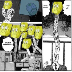 after peridot betrayed her boss, she experienced hallucinations (originally from the comic &ldquo;Hallucinations&rdquo; by Junji Ito)