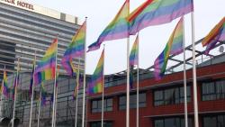 hey-assbutt-its-a-parade:  finndicate:  vjezze:  Amsterdam is turning rainbow for a visit of the Russian president Putin. The council of the city of Amsterdam has decided to hang out the gay pride flag on all council owned buildings and offices, in protes