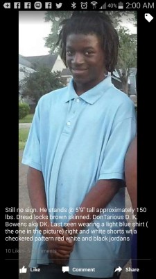nubiana-mericana:  black-girl-decadence:  This is my little cousin y'all. If you have any information please call his mother at 6013299148. Please help bring my cousin home.  Find him