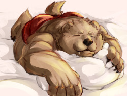 ralphthefeline:  Drew that sleeping bear guy again~! he be sleepy sleepy burr~! 