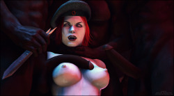 shaotek:  &ldquo;A group of Cammy ghouls threatens to put Damsel into torpor if she doesn’t satisfy their human needs.&rdquo; SFM  Please.