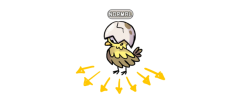 pazdispenser:  chicken….eeveelution pokemon proposed ability: signature move where it lays an egg like a substitute, and if within the few moves it takes to hatch your chicken was KOd, the egg hatches as a new one. but depending on the item it held,