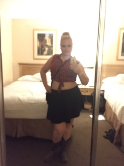 kbhotwife:  Within 5 minutes of me being out I found someone to take me home. This is me in his hotel room. Clothed is before and naked is after.