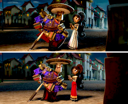 glitteringgoldie:  berenswick:  nadiaerre-deactivated20160324:  The Book of Life: Concept art = Movie  It took me several seconds to realize the first pic was concept art and not some altered version of the movie still. Holy crap.  What’s incredible