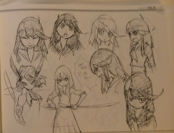 sushiobunny:  Some of Sushio’s fabled prototype designs for Kill la Kill, straight from “The Art of KLK” book. Picture course of an /a/non who has kindly promised to eventually scan it and upload it to the usual sources. And yes, that is Satsuki