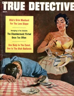 seattlemysterybooks: dtacollectables October 1956 issue cover art by Robert McGinnis Seattle Mystery Bookshop 