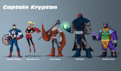 dcu:  Captain Krypton Line Up by *EricGuzman