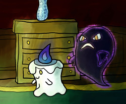 lizzledpink:  Day 9: Favorite Ghost Type Litwick is an adorable and creepy little ghostie. What’s not to love? Litwick’s habit is to act as a guide, lighting the way to the ghost world, so I figured it should be a kind guide for a lonely ghost. I