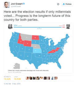 futureblackpolitician:  yungcrybby-anonymousbosch:  phoenix-ace:  asian:  goon: way to ruin the country one last time before yall died out, baby boomers.  Nah this isn’t accurate. Because this includes all millennials regardless of race, and excludes